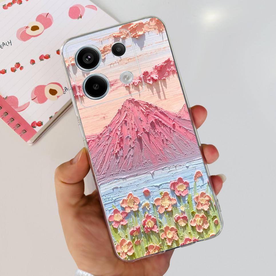 Transparent Cover For Fundas Xiaomi Poco X6 Pro 5G M6 Pro Case Lovely Luxury Colorful Butterfly Design Casing For Poco M6 Pro 5G