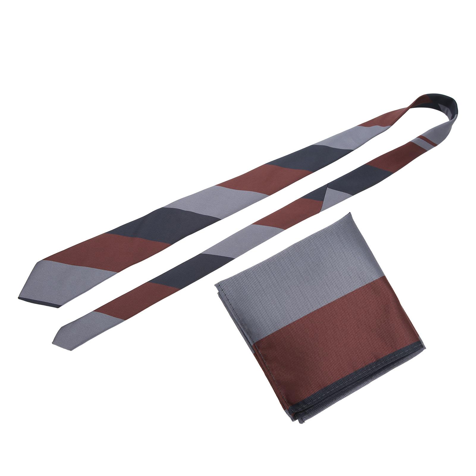 

Мужской комплект галстуков с широкими полосками, классический стиль, набор носовых платков для встреч, вечеринок, офиса, подарков