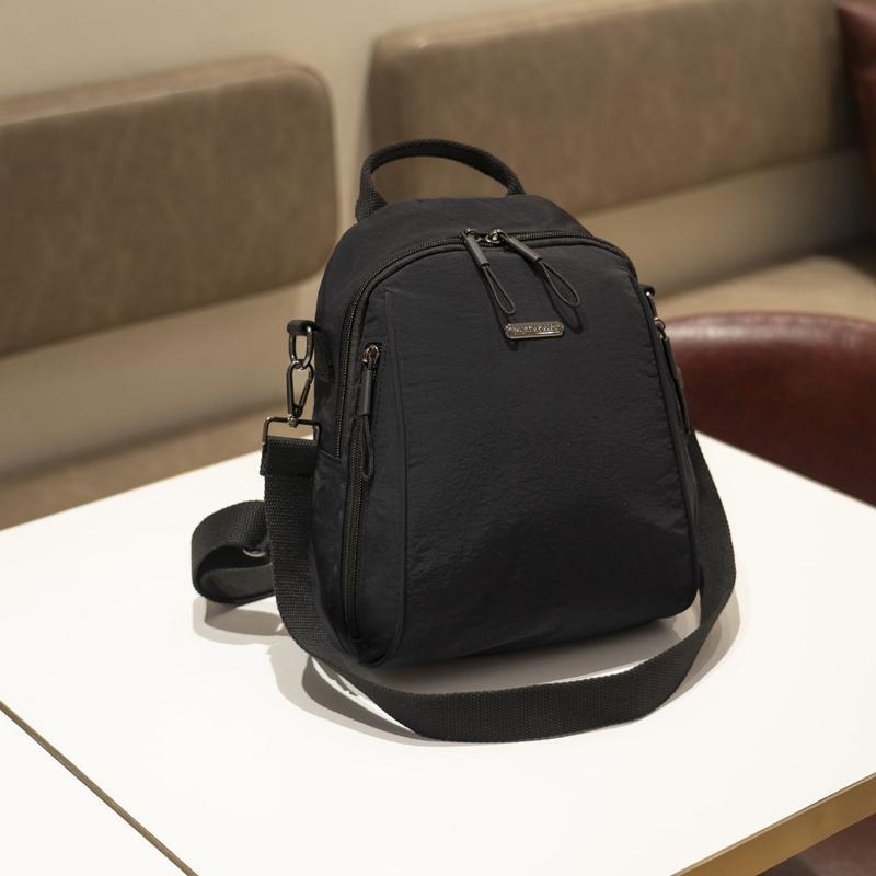 

Backpack 2026 New Fashion Versatile Tide Travel Large Capacity Backpack Women s School Bag Crossbody One Shoulder Light Bag чёрный