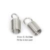 50 Stück Seile Schnur Quetsch-Endkappen Schnallen-Spitzen 2mm 3mm 4mm Halsketten Armband Verbinder Verschluss