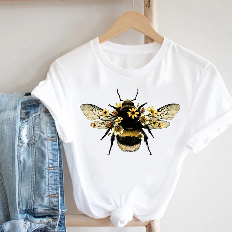 90s Star Leopard  Spring Tee Top Summer Fashion Women Print T-shirt Lady Female Clothing Casual Short Sleeve Graphic T-shirt