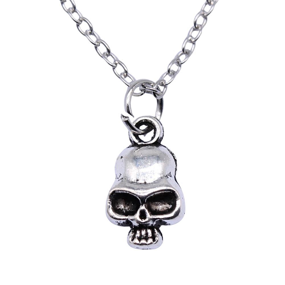 

Mask Pendant Necklace Theater Halloween Day Jewelry 40cm Short Chain A06-1pcs-13x7mm