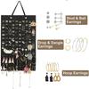Bolsa Pendurada para Brincos Montada na Parede Multicamada Grande Capacidade Multifuncional Economizadora de Espaço Armazenamento de Joias Feltro Macio Colar Pulseira Brinco Anel