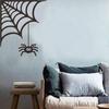 Black Waterproof Spider Web Window Prank Spider Sticker Halloween Decoration Wallpaper Decal