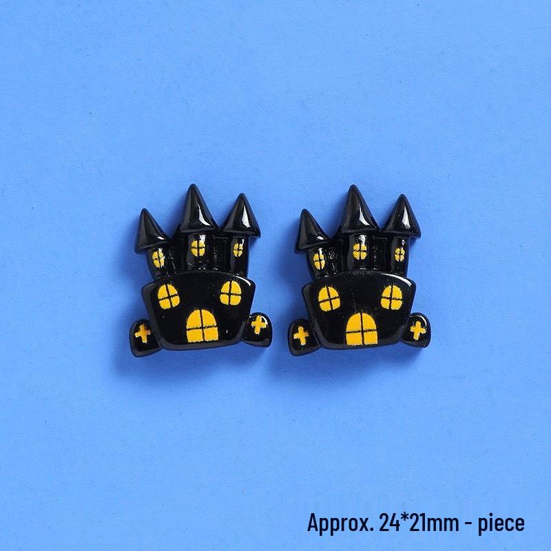 Halloween Resin Ghost & Pumpkin DIY Ornaments: Black Cat, Stickers, Hair & Phone Accessories