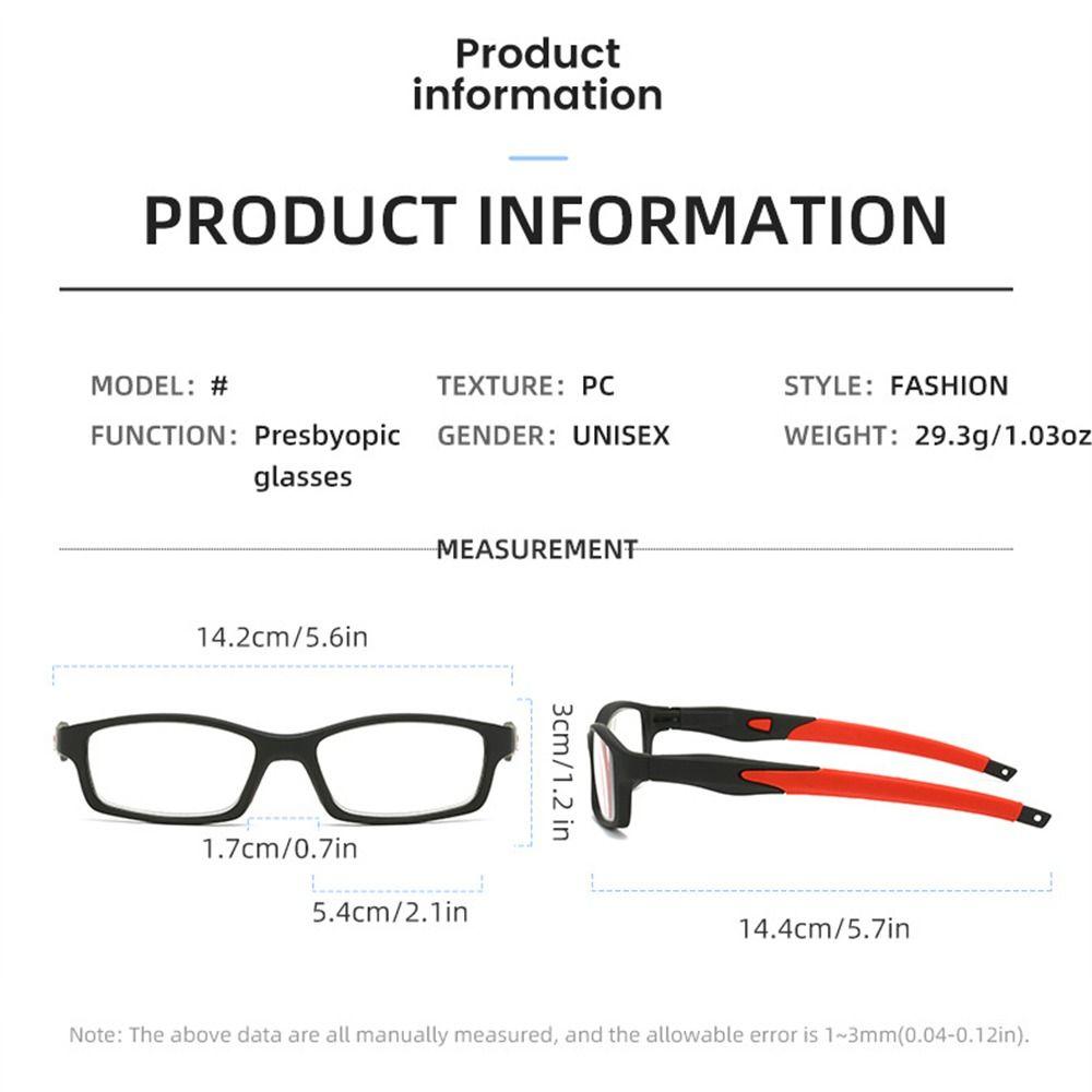 Soft Silicone Leg Presbyopia Glasses Ultralight Eyeglasses Portable Reading Glasses  Sports