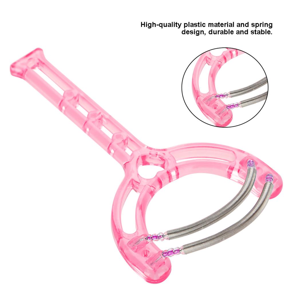 Portable Face Lips Hair Epilator Removal Plastic Spring Device Buty Tool (Green)