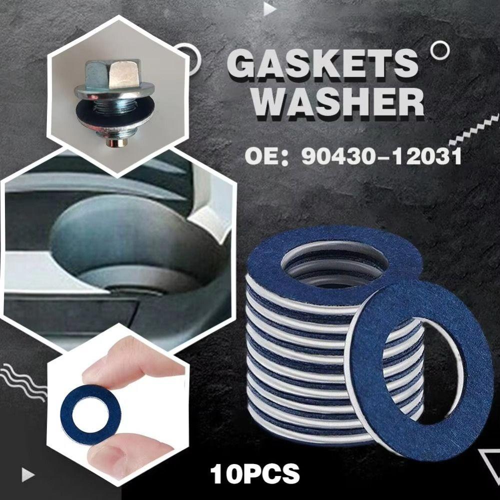 10pcs Aluminum Material Oil Drain Plug Gaskets Engine Oil Drain Plug Oil Change Service