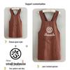 Cross-Back Cotton Crepe Apron for Milk Tea Shop Employees