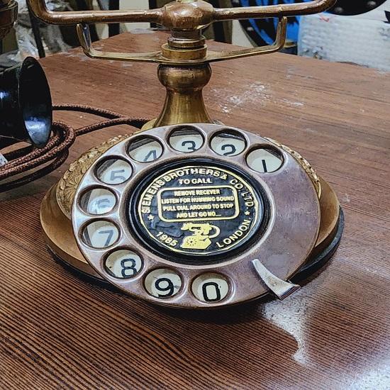 Messing antikk telefon Royal Marine Fasttelefon Messing Rotary Dial Telefon