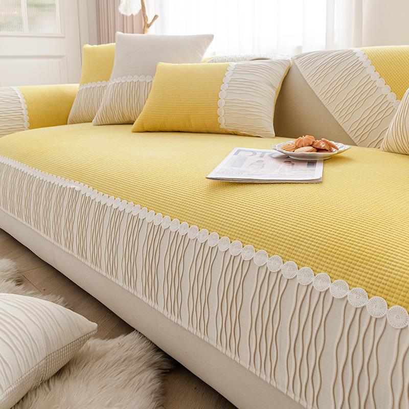 Winter Non-Slip Sofa Cover Simple Modern Plush Cushion Four Seasons Universal Full Cover Cloth