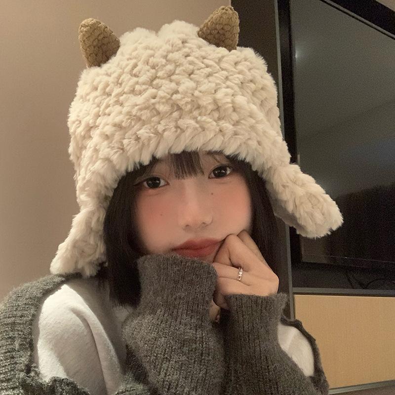 Thick Comfortable Plush Hat For Fall And Winter Unisex Soft Beanie Earmuff