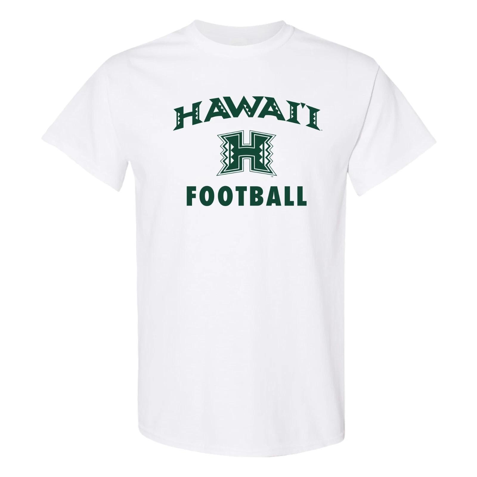Hawaii Manoa Arch Logo Football T-Shirt - White S