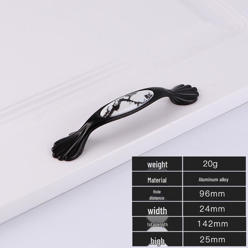 Fuji Black European Style Cabinet & Wardrobe Handle