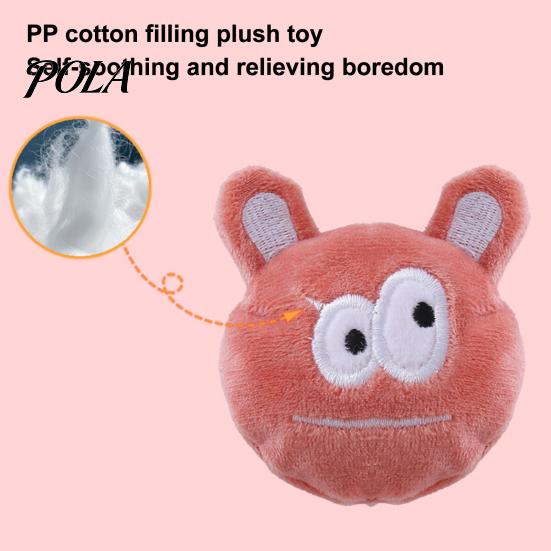 Gnaw-resistant Catnip Toy Plush Ball Cat Toy, Chew Cute Embroidered Face, Stimulating Stuffed Kitten Teething for Indoor Cats Biting Patting