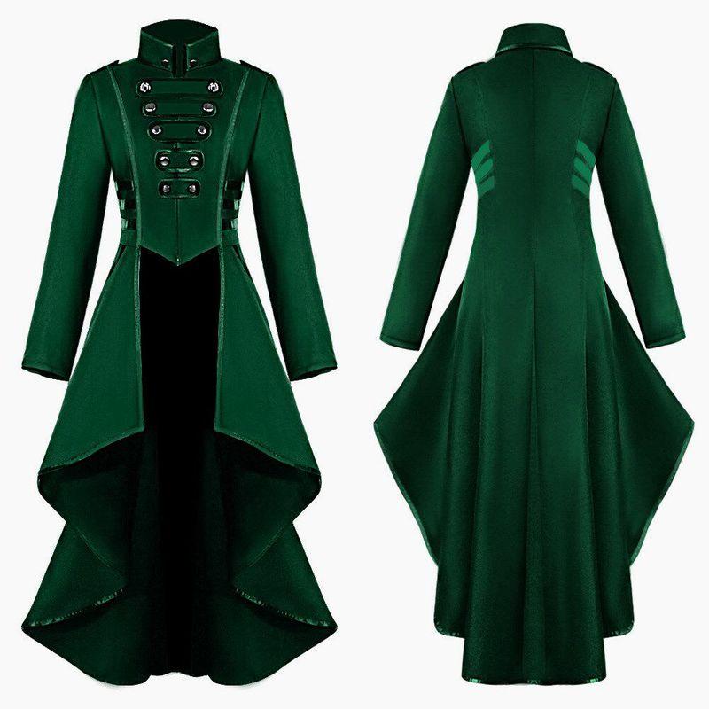 Women s Medieval Irregular Hem Gown Green XXL