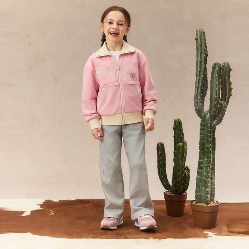 PawinPaw Girls  2025 A/W Casual Straight-Leg Knit Pants 110