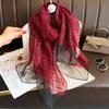 Long Silk Wool Scarf Shawls And Wraps For Women Foulard Luxury  Hijab New Lady Pashmina Neck Winter Scarves Bandana Poncho