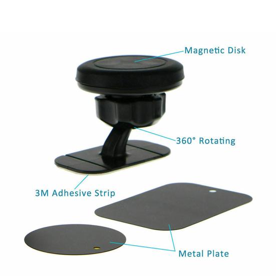 Universal 360 Degrees Rotating Magnetic Car Dashboard Mobile Phone Holder Stand