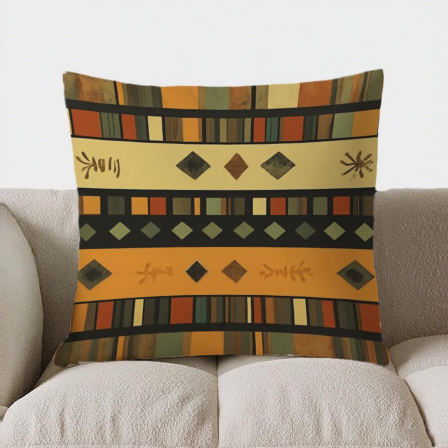 Home Decor Geometric & Tribal Patterned Decorative Pillow Cover Pattern Cushion Cover Suitable For Sofa Bedroom Car Pillow Cover