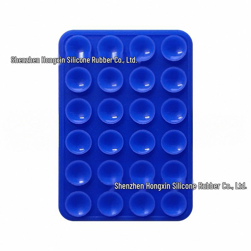 Silicone Suction Cup Holder for Mobile Phones - Square, Single-Sided, Set of 24