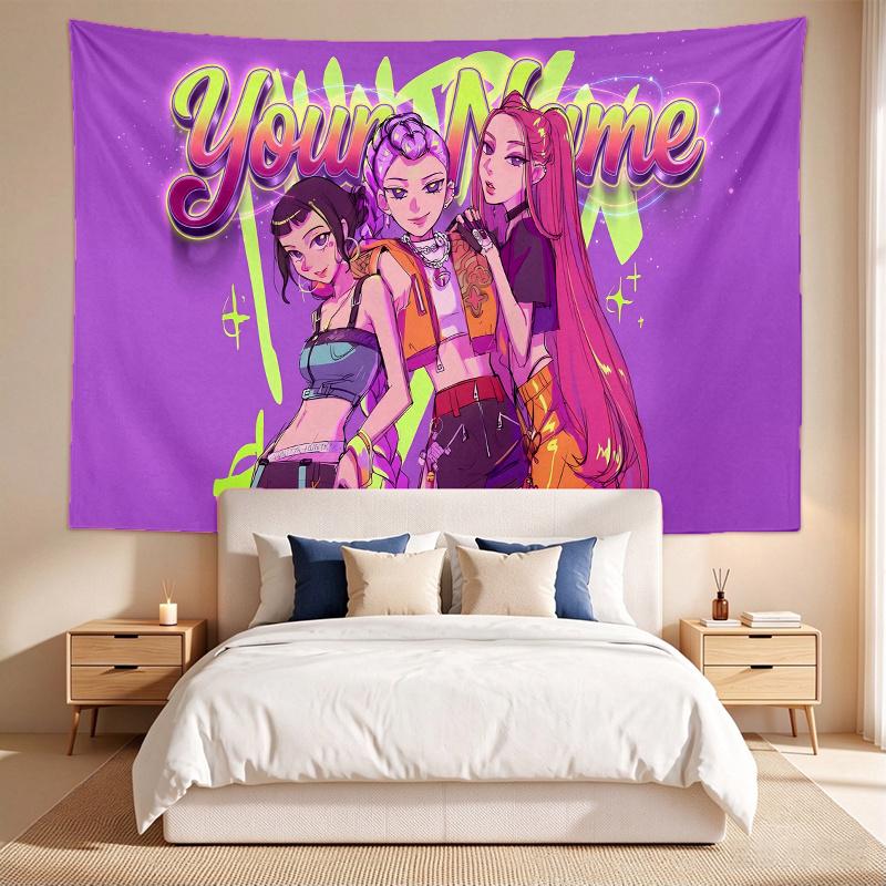 Gruppo di ragazze Kpop (130) Arazzo con Nome Personalizzato da Appendere alla Parete Decorazione Artistica da Parete per Camera da Letto Soggiorno