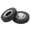 2Pcs Aluminium Alloy 10 Holes Hub with Tyre Skin Front Tire for Tamiya Truck 114 RC Part