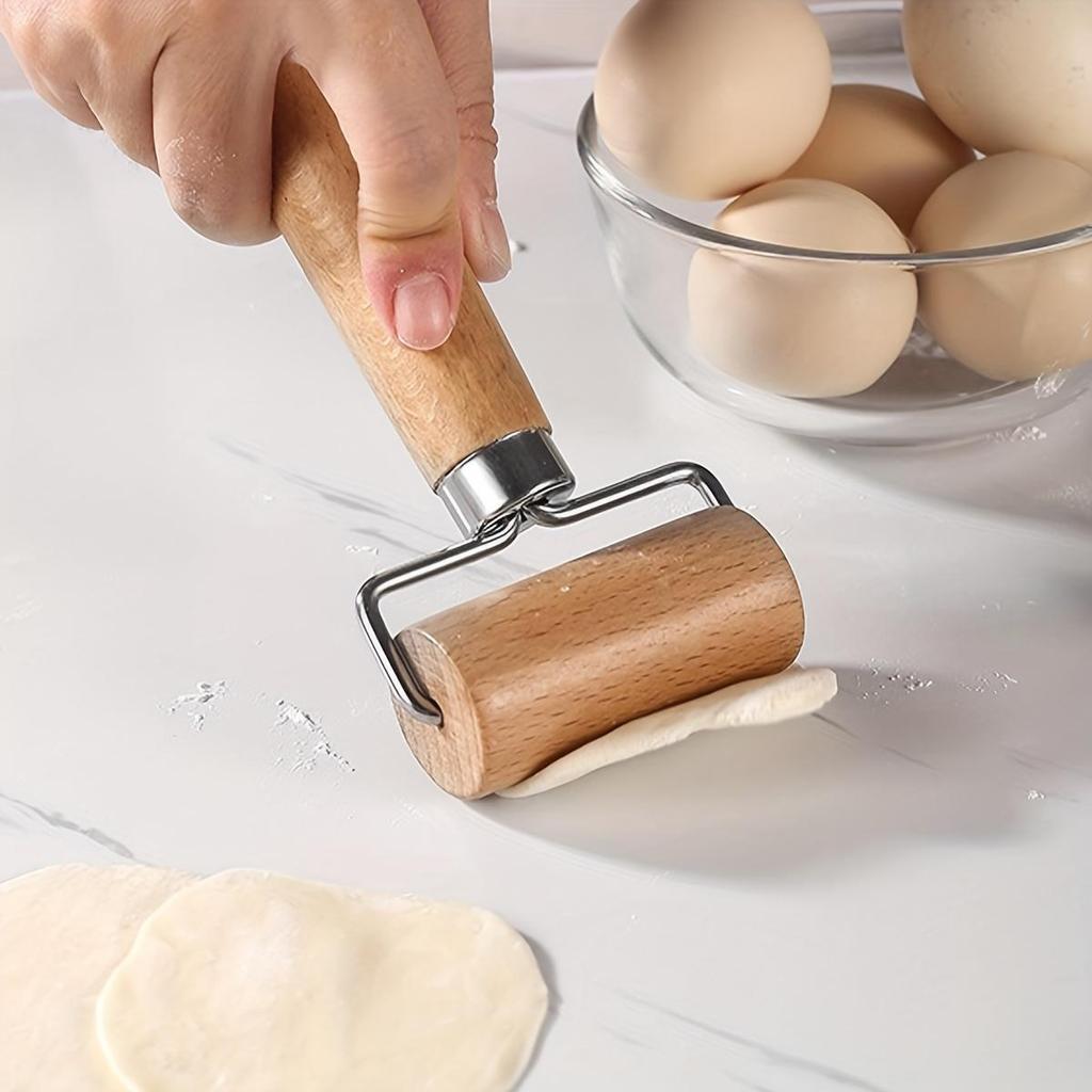 1PC Roller Stainless Steel Rolling Pin Rolling Dough Labor-saving Roller Rolling Pin Bun Skin Dumpling Skin