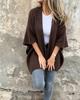 2026 Women's Sweater European and American Loose and Lazy Solid Color Cardigan Autumn and Winter New Bat Sweater Jacket Women