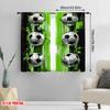 2D Flachdruck 2 Stück Vorhänge Fußball Vielseitig Langlebig Polyester Ohne Strom Familienfeier Nutzung für Schlafzimmer und Wohnzimmer