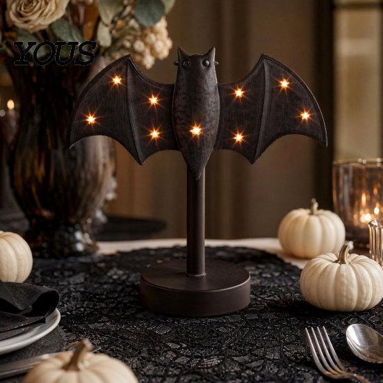 Gothic Home Decor Light Halloween Witch Lantern, Resin Tabletop with Warm Glow, Spooky Centerpiece Lantern Decoration for Shelf Desk