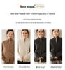 2025 Women's Casual Cashmere Knit Cardigan with Stand Collar, Loose Fit, and Zipper - Simple, Fashionable Long Sleeve Jacket