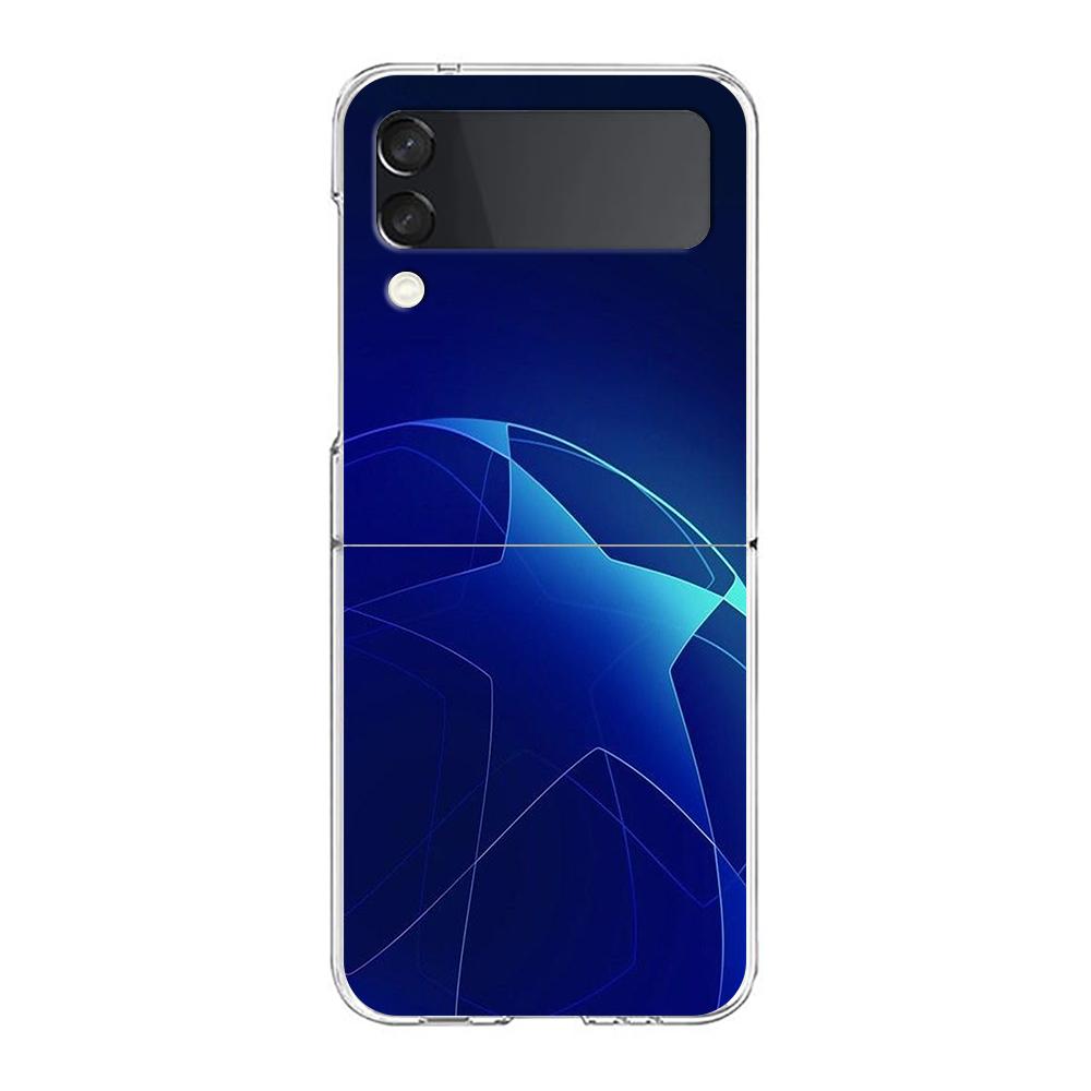 Football Sport Soccer Hard PC Phone Case For Samsung Galaxy Z Flip 4 5 6 Black Cover For Galaxy Z Flip 3 Foldable Shockproof Bag