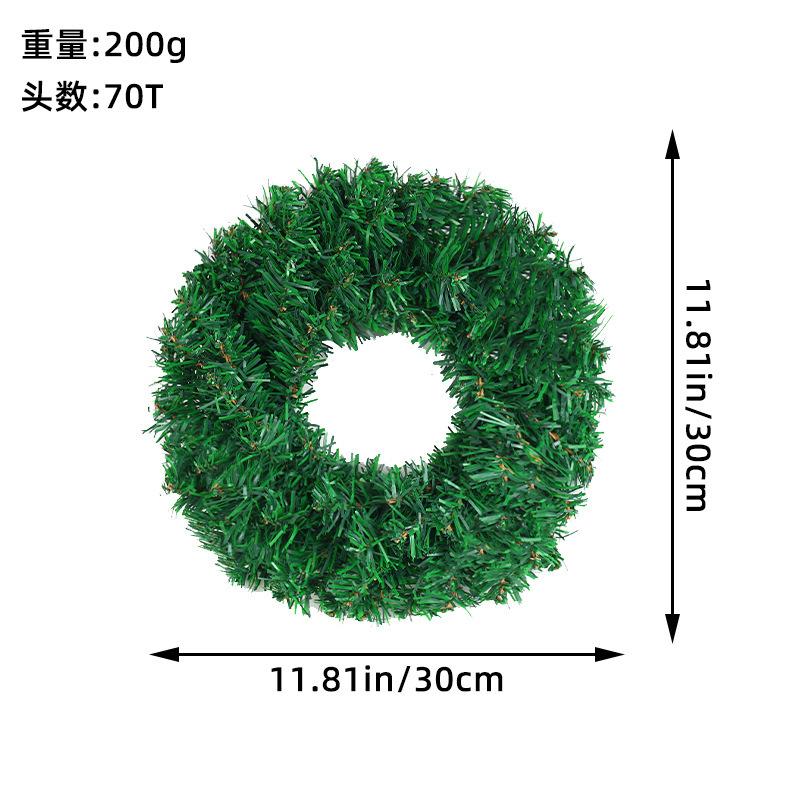 

Zhongran Pvc Garland Door Hanging Christmas Decoration Women S Rattan Wreath Window Shopping Mall Arrangement Props EE1-16 30cm wreath 70 heads