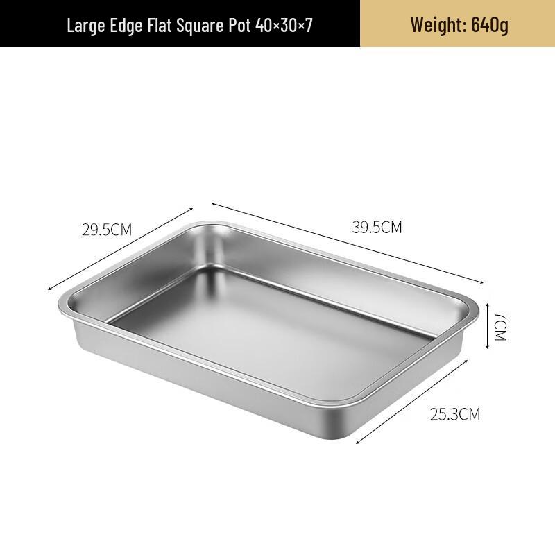 ZISIZ 316 Stainless Steel Rectangular Food Pan with Lid