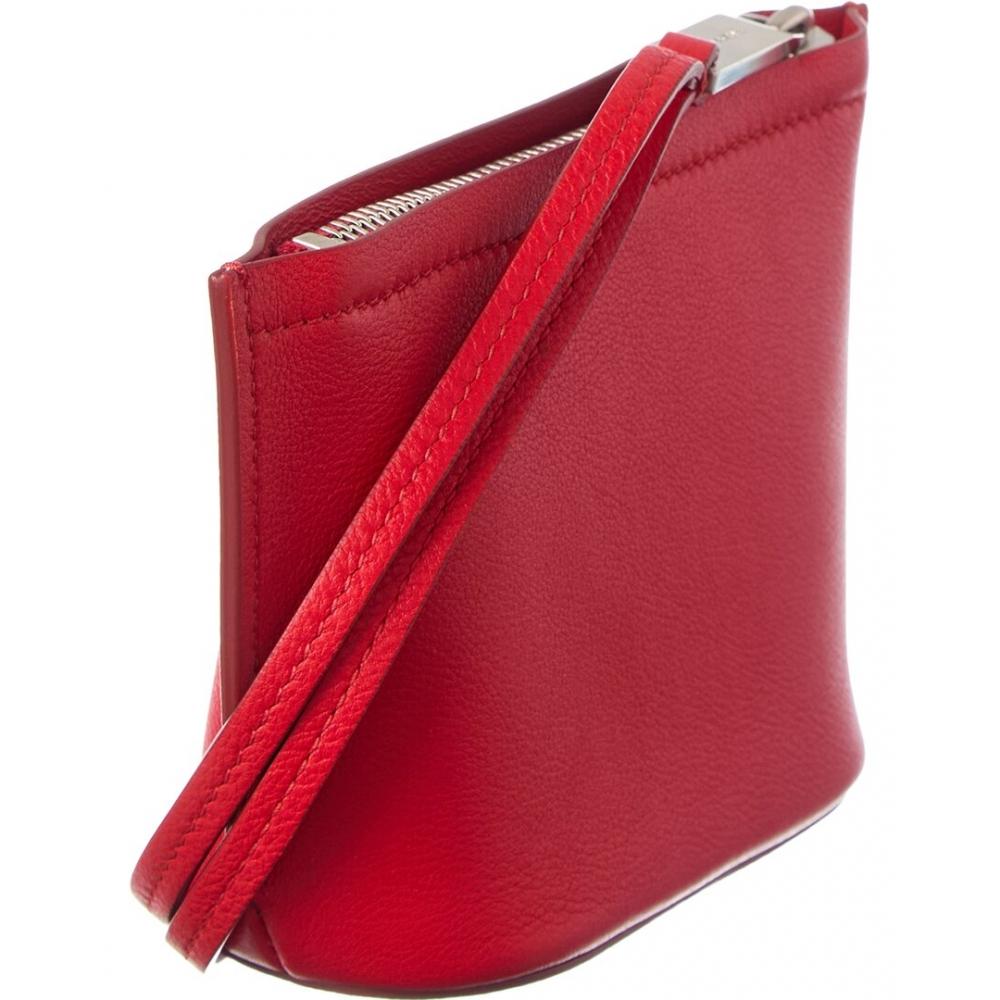 Salvatore Ferragamo Ferragamo Micro Leather Pouch Red