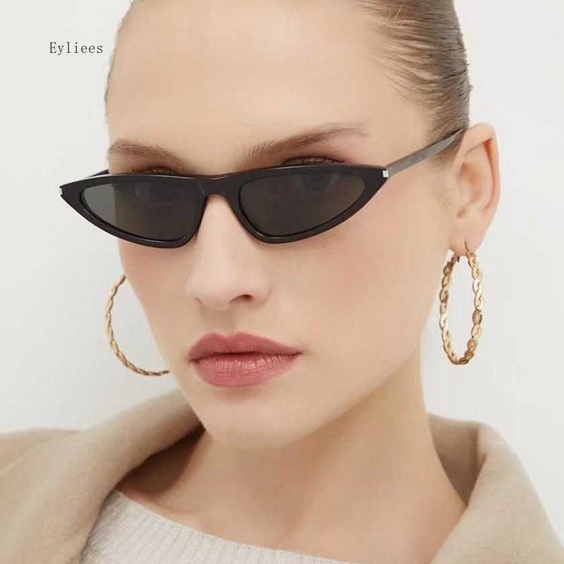 Diseño de Marca Retro Gafas de Sol Ojo de Gato Mujer Lujo Sexy Alta Calidad Negro Montura Pequeña Gafas de Sol Oculos Feminino De Sol