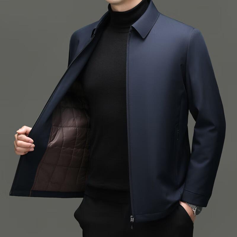 Firstview Men's Lapel Lamb Wool Lined Cotton Jacket FV25D1677