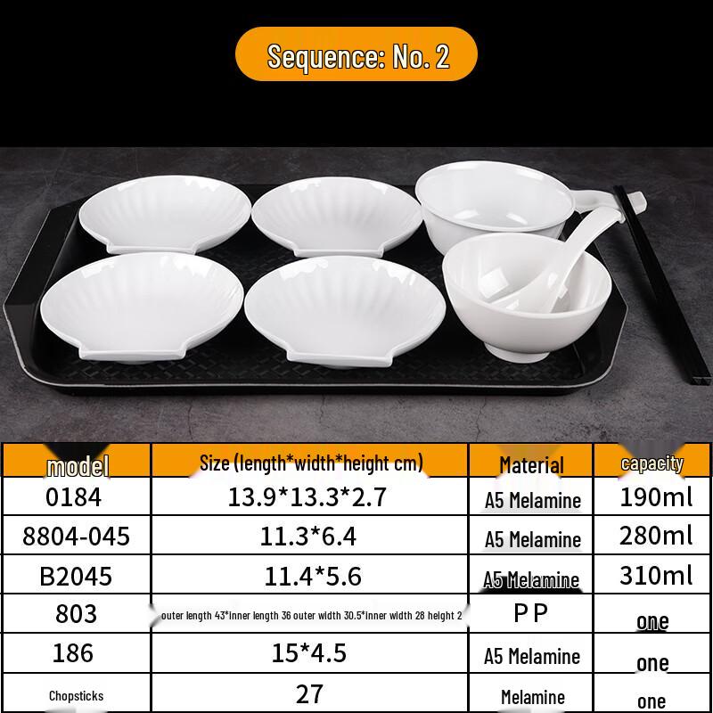 Qianxing Melamine Fast Food Dinnerware Set