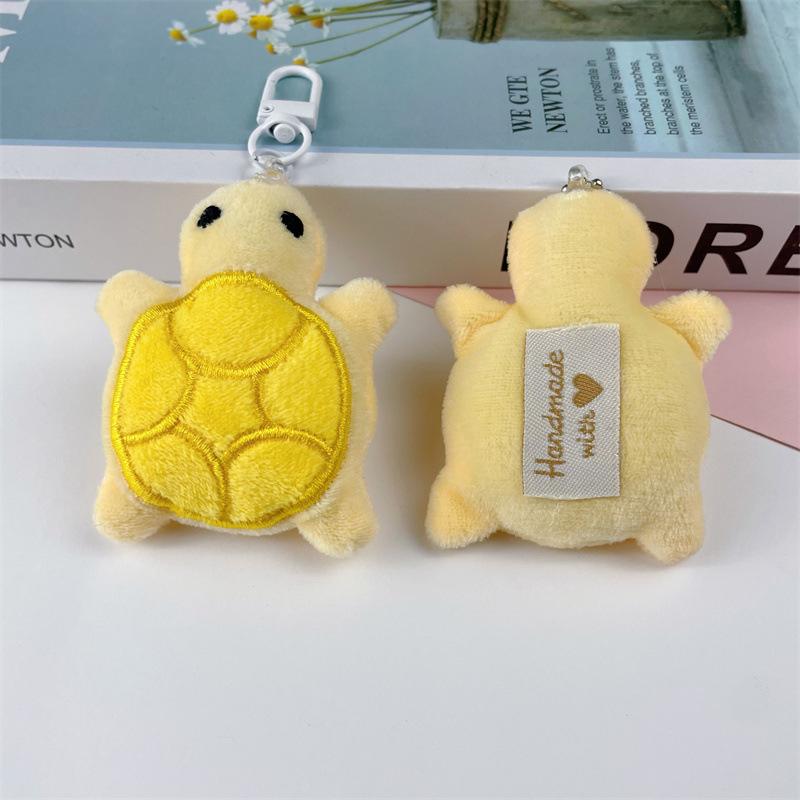 Tortoise Keychain Cute Animal Cartoon Key Pendant Decorative Soft Stuffed Plush Toy Keyring Sea Turtle Car Bag Pendant