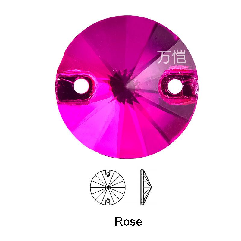 Diy Crystal Glass Hand Sewn Drill Round Clothing Wedding Dress Creative Jewelry Accessories Satellite Hand Sewn Drill