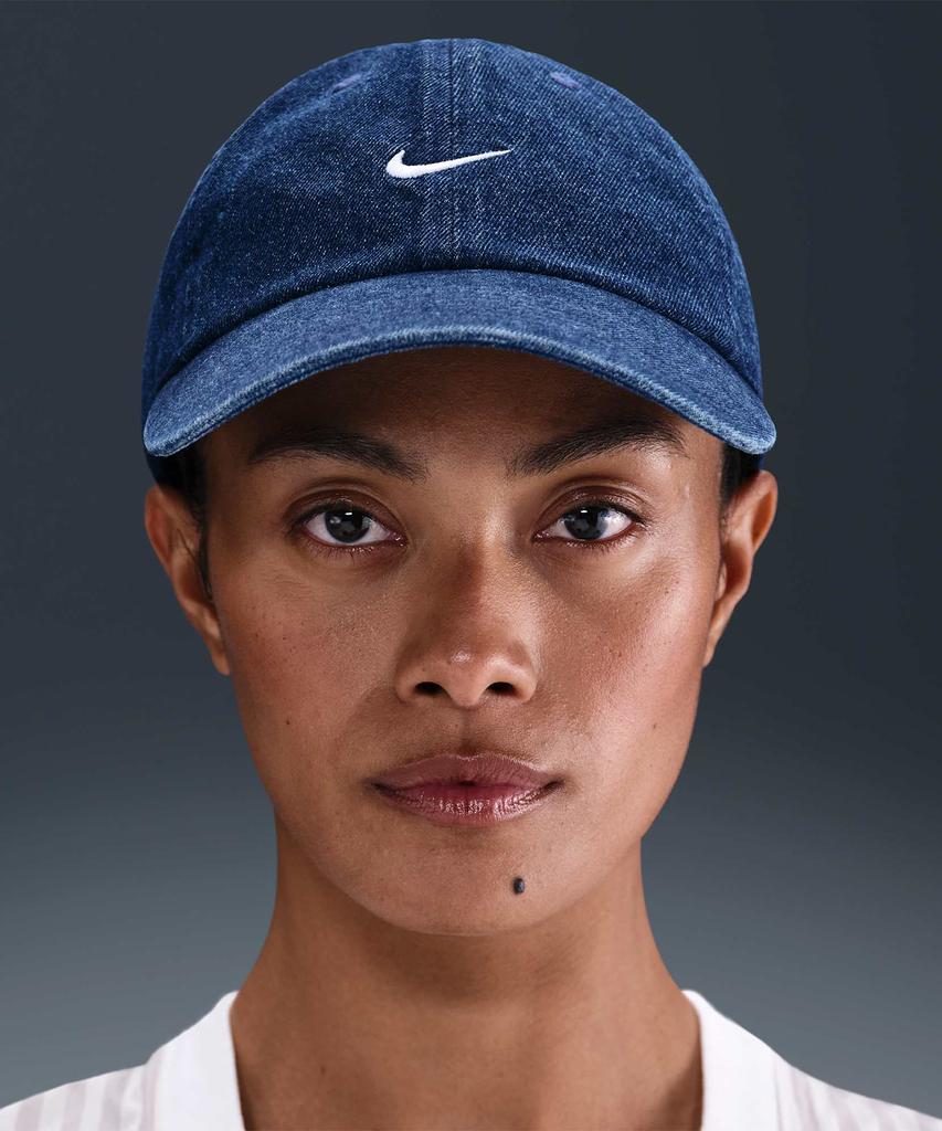 Nike Club Unstructured Denim Cap - College Navy:White / Hf0383-419