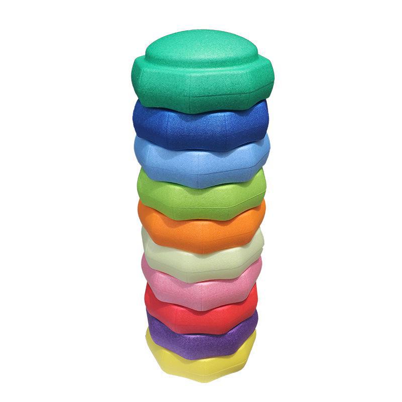 „Trittsteine für Kinder: Sensorisches Gleichgewicht und frühpädagogische Regenbogenpfade"