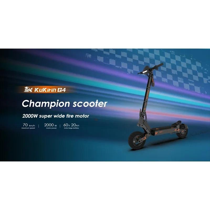 EU Lager KuKirin G4 Elektroroller 2000W Motor 60V 20Ah Akku 75km Top Reichweite 70km/h Max Geschwindigkeit 11" Offroad Vakuumreifen