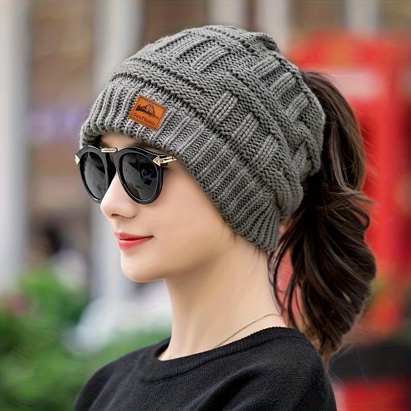 Knit Hat For Women With Windproof Warmth Casual Style For Fall Winter