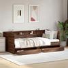 VidaXL Daybed with Drawers, Sofa Bed with Storage, Guest Bed, Living Room Bedroom Furniture, Modern, Oak 3280866