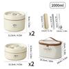 304 Stainless Steel Thermal Lunch Box Microwave Bento Box Portable Insulated Food Storage Containers For Kids Students School