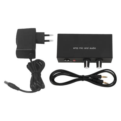 Stereo-Sound-Vorverstärker Aluminium 3 Ausgangsanschlüsse 6,5 mm Dynamisches Mikrofon 3,5 mm Mikrofon