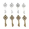25x9mm 40pcs Bronze Antique Silver Plated Key Handmade Charms Pendant:DIY for Bracelet Necklace