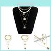 Elegant Multi-layer Pearl Alloy Necklace For Women Stylish Fashion Jewelry